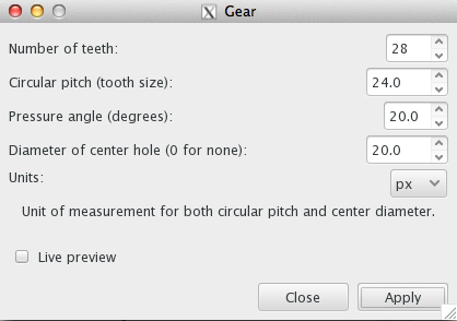 gear parameters