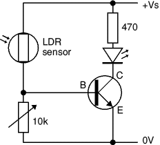 transistor and LDR circuit 2